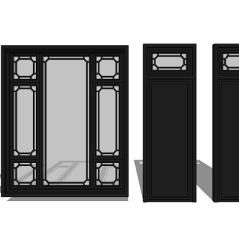 古代窗SU模型下载，窗户skb模型分享