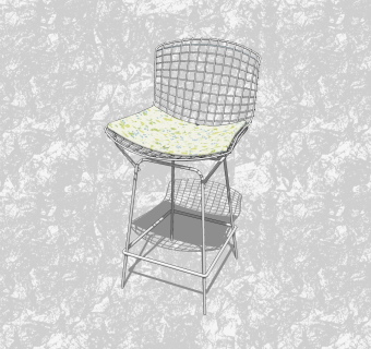 现代休闲椅草图大师模型，背靠椅sketchup模型下载