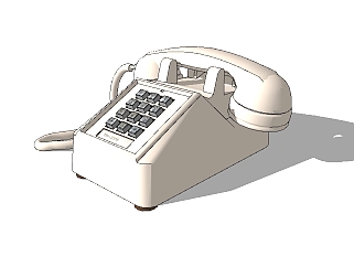 现代电话草图大师模型，电话sketchup模型下载
