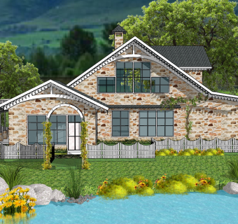 欧式别墅SU模型，别墅SKP模型下载