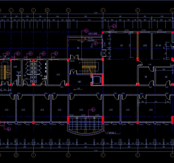 六层工商管理局办公楼设计图，办公楼CAD施工图纸下载