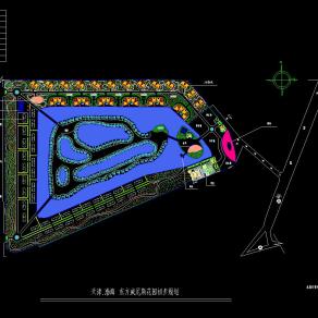 天津某水上小区的规划图CAD图纸下载