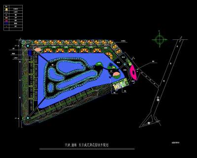天津某水上小区的规划图CAD图纸下载