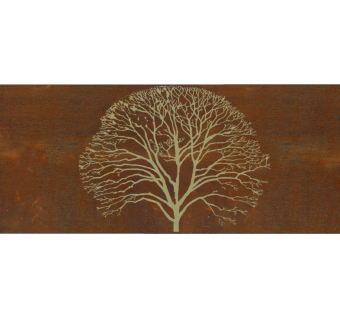 现代树枝图案锈板草图大师模型，锈板su模型下载