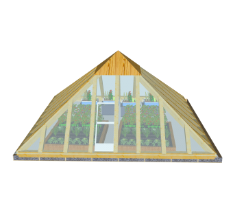 现代玻璃房SU模型，玻璃房SKB文件下载