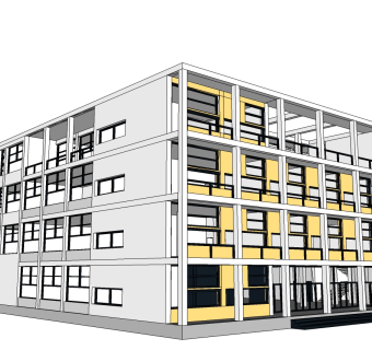 特拉尼设计 法西斯宫草图大师模型下载、法西斯宫su模型下载