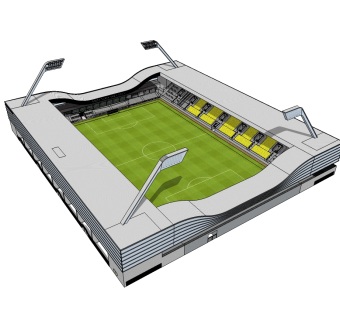 体育馆草图大师模型，体育馆SU模型下载