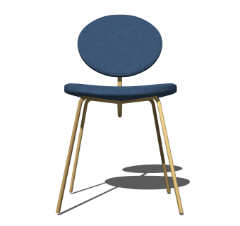 创意轻奢单人沙发椅草图大师模型，沙发SU模型下载