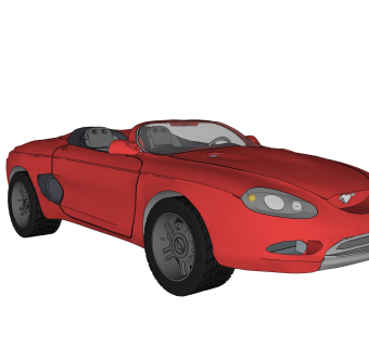 现代跑车免费su模型，现代跑车skp模型，草图大师模型素材下载