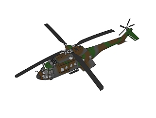 现代SA330美洲狮<em>直升机</em>su模型下载，<em>直升机</em>草图大师...