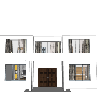 中式别墅草图大师模型，别墅sketchup模型