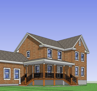 欧式独栋别墅su模型免费下载，sketchup别墅草图大师模型