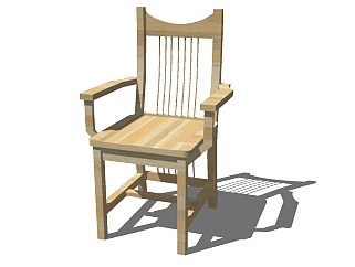 扶手椅草图大师模型，扶手椅su模型下载