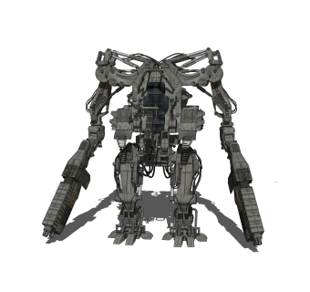 现代变形金刚草图大师模型，游戏角色su模型下载