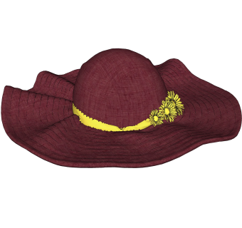 女士花朵宽檐帽草图大师模型,服装店衣架su模型下载