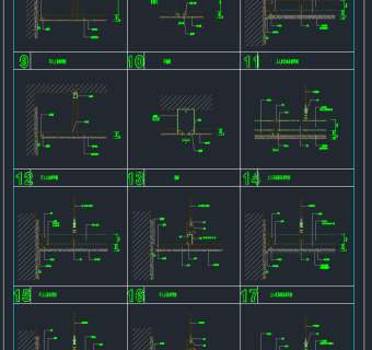 天花吊顶CAD节点大样，天花吊灯CAD节点施工图纸下载