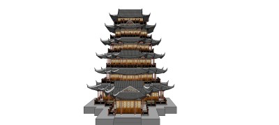 寺庙草图大师模型下载、寺庙su模型下载