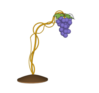 现代葡萄景观雕塑小品su模型下载、葡萄景观雕塑小品草图大师模型下载