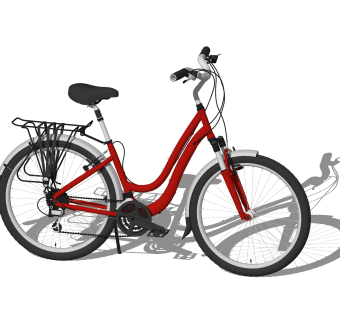 自行车，sketchup模型，skp模型下载