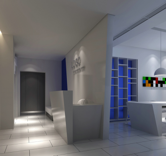 现代风办公室样板房CAD施工图，样板房CAD建筑图纸下载