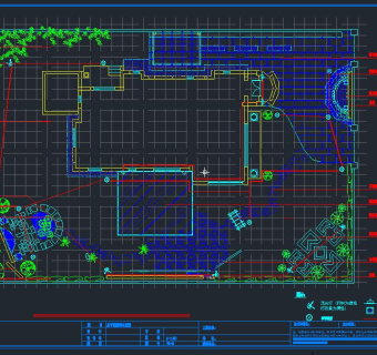某别墅室外环境设计施工图,cad建筑图纸免费下载