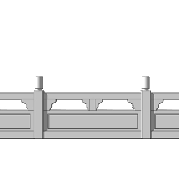 现代桥梁栏杆草图大师模型库下载