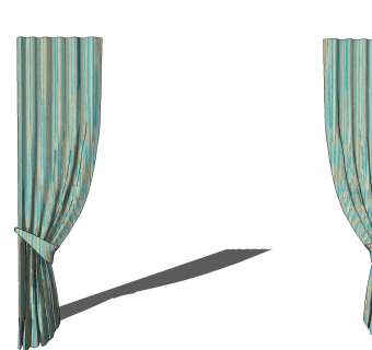 现代窗帘草图大师模型下载、现代窗帘su模型下载