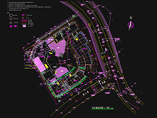 大学商贸中心施工图，商贸中心CAD施工图纸下载