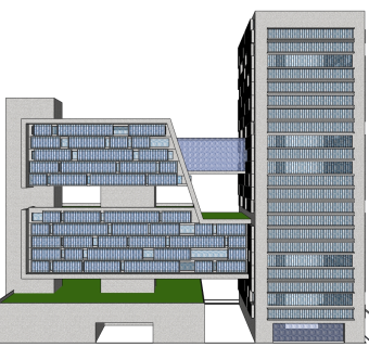 现代度假酒店草图大师模型下载、现代度假酒店su模型下载
