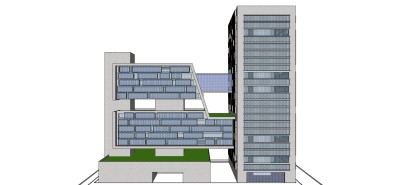 现代度假酒店草图大师模型下载、现代度假酒店su模型下载