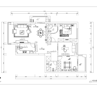 城市港湾室内家装CAD图纸dwg文件分享