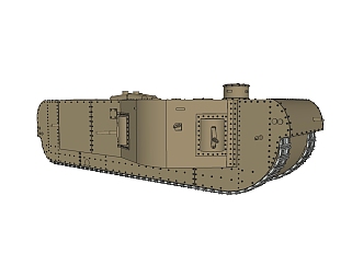德国K-wagen超重型<em>坦克</em>草图大师模型，<em>坦克</em>SU模型下载