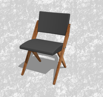 现代休闲椅sketchup模型，单人椅草图大师模型下载