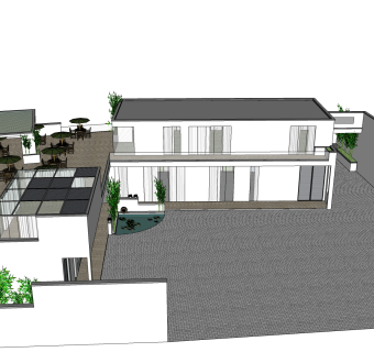 中式建筑会所模型，sketchup模型免费下载