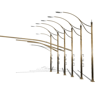 现代交通路灯草图大师模型，交通路灯sketchup模型下载