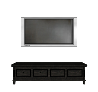 中式电视柜草图大师模型，电视柜sketchup模型下载