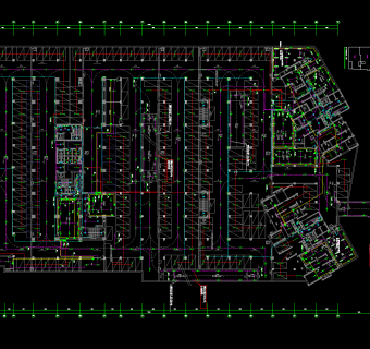 深圳某小区地下车库电气全套图纸，电气CAD施工图纸下载
