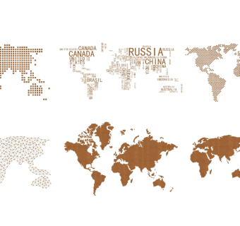 现代世界地图墙饰挂件su模型下载、世界地图墙饰挂饰草图大师模型下载