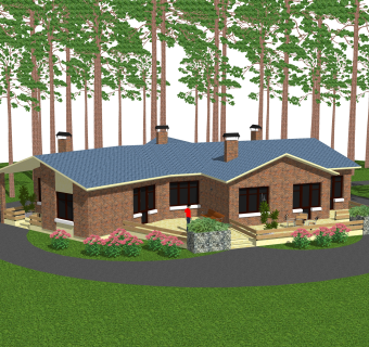 美式别墅草图大师模型，美式别墅SKB文件下载