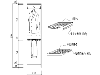 室内衣柜设计CAD图块