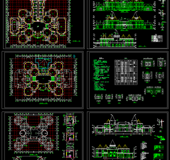 整套幼儿园CAD施工图，幼儿园图纸下载