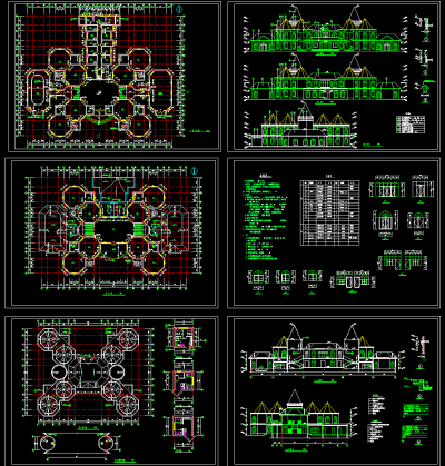 整套幼儿园CAD施工图，幼儿园图纸下载
