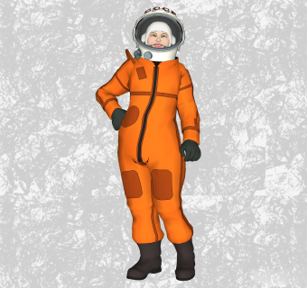 现代宇航员su模型下载，宇航员草图大师模型