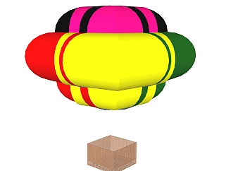 现代<em>热</em>气球草图大师模型，<em>热</em>气球SKP模型下载