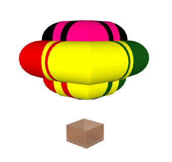 现代热气球草图大师模型，热气球SKP模型下载