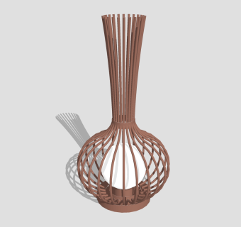  现代花瓶摆件草图大师模型，花瓶摆件sketchup模型下载