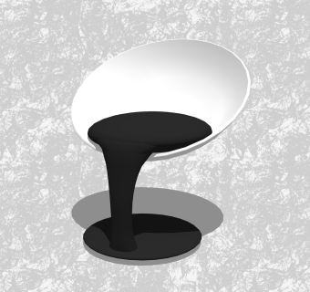 现代创意小座椅su模型，椅子草图大师模型下载