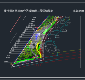 滨河带绿化,cad建筑图纸免费下载