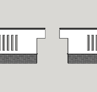 中式景观墙skp文件下载，景观墙SU模型