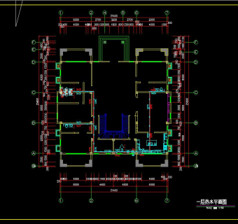 给排水模板，排水CAD施工图纸下载